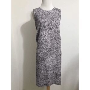 Max Mara MaxMara Asymmetrical Zip Animal Print Ruched Dress Spotted 40 Med